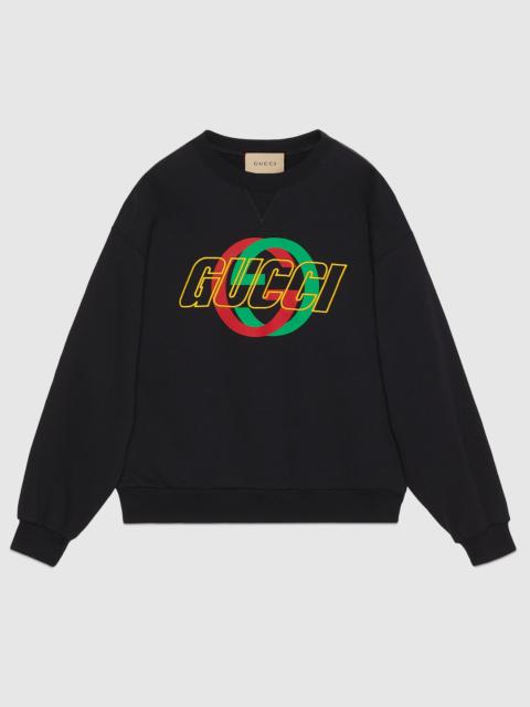 GUCCI Cotton jersey sweatshirt with embroidery