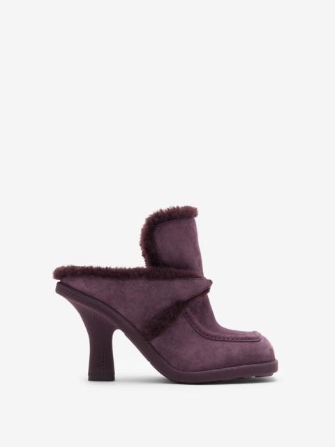 Suede and Shearling Highland Mules