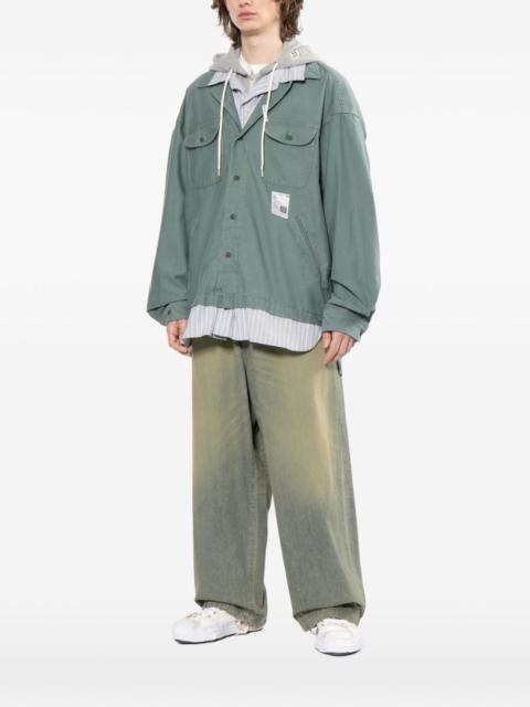 Maison MIHARAYASUHIRO striped hooded jacket