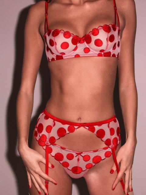 Fleur du Mal Some Like It Dot Garter Belt