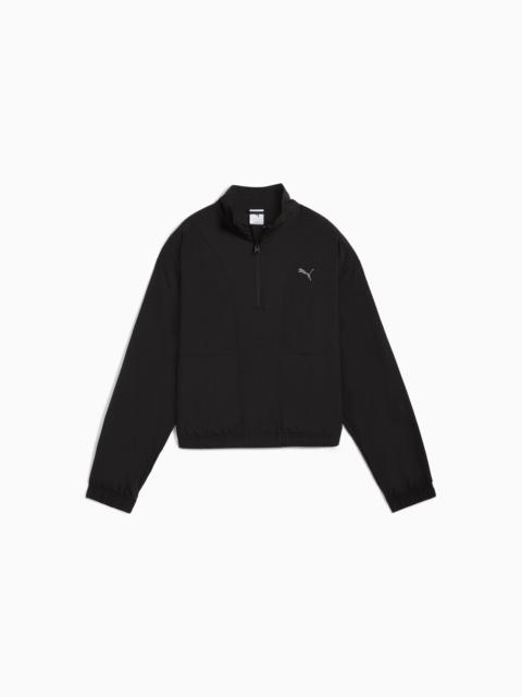 PUMA HER Relaxed Half-Zip Crew Women