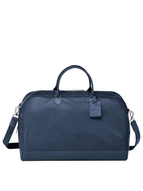 Le Foulonné M Travel bag Navy - Leather