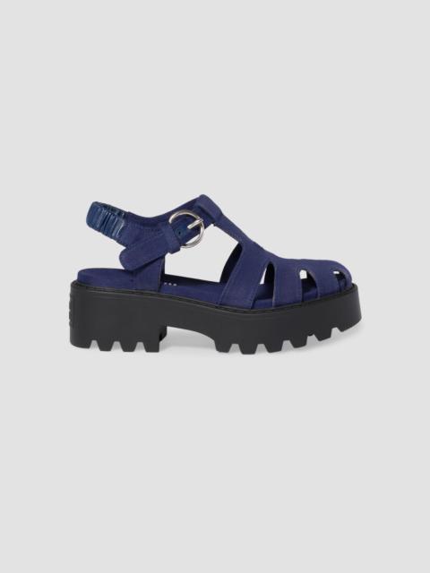 Miu Miu Women's Gabardine Sandals - Blue