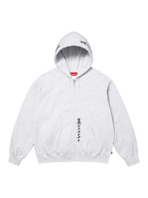 Supreme Supreme FW26 God Over Money Zip Up Hooded Sweatshirt 'Ash Grey' SUP-FW26-044-GRY