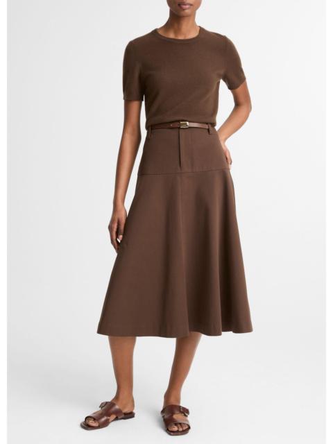 Vince Stretch-Cotton Twill Utility Full Skirt