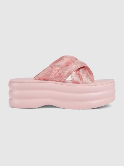 GUCCI Women's GG platform slide sandal