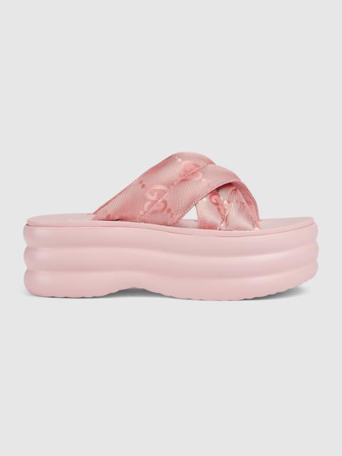 Women's GG platform slide sandal