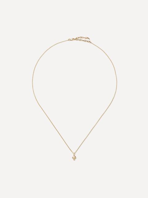 MISSOMA 14ct Gold Fine Diamond Mushroom Mini Pendant Necklace