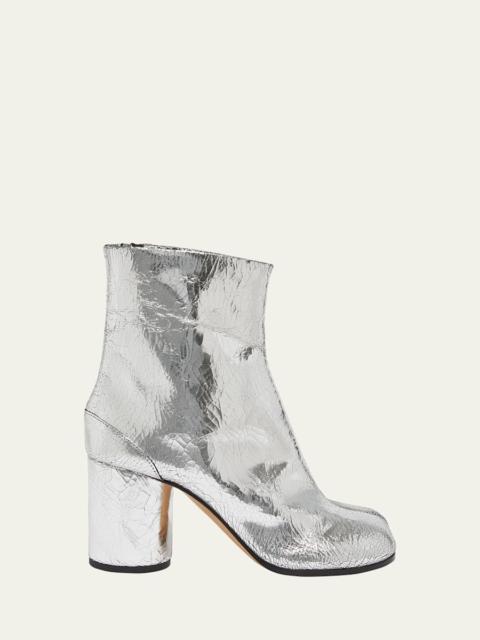 Maison Margiela Tabi Split-Toe Metallic Leather Ankle Boots
