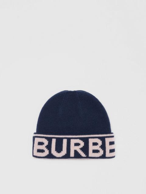 Burberry Logo Intarsia Cashmere Beanie