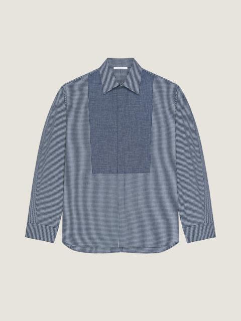 Givenchy COUTURE SEAM CHECKED TUXEDO SHIRT IN COTTON