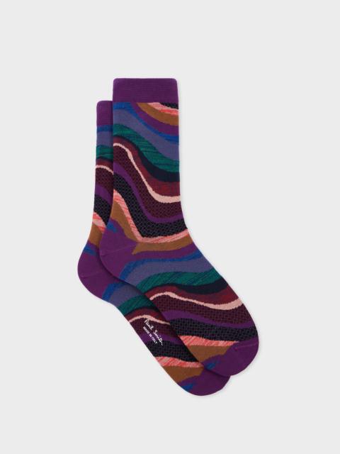 Paul Smith Women's 'Midnight Swirl' Textured Socks