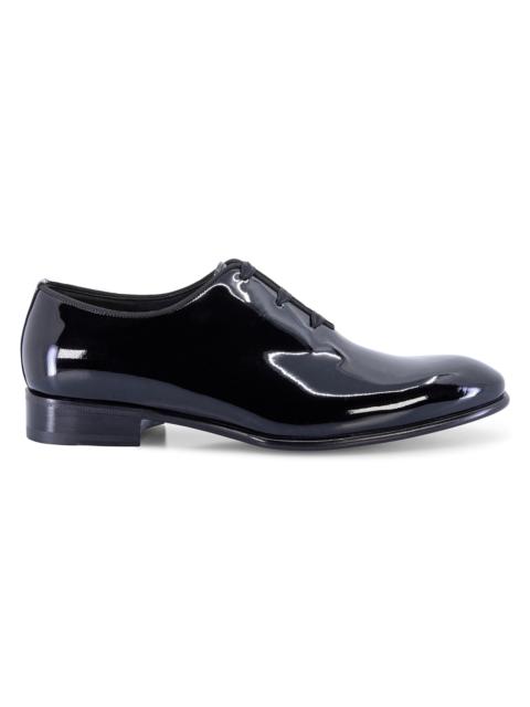 Santoni Men's Patent Leather Oxfords - Black