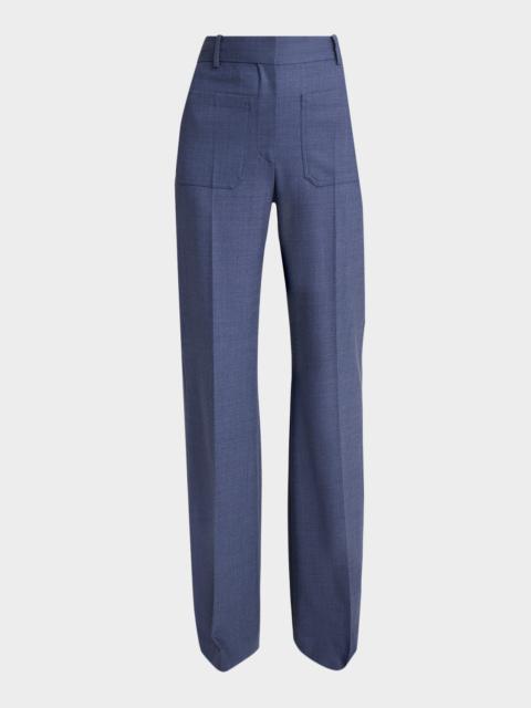 Victoria Beckham Alina High-Rise Wide-Leg Trousers