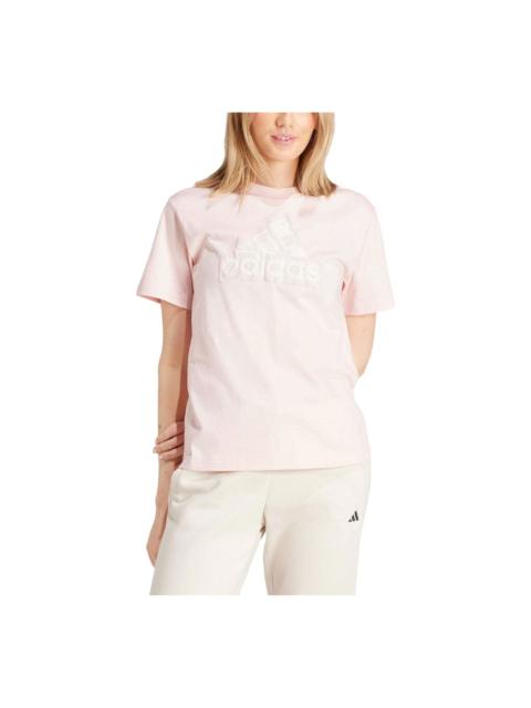 (WMNS) adidas Future Icons Graphic T-shirt Asia Sizing 'Light Pink' IY3441