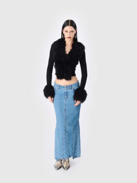 Marine Serre Wild Puffy Knit Cardigan