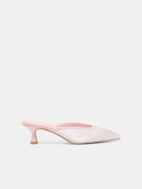 dolce vita CLEO X BYRDIE GOLF WIDE HEELS PINK FLORAL SATIN