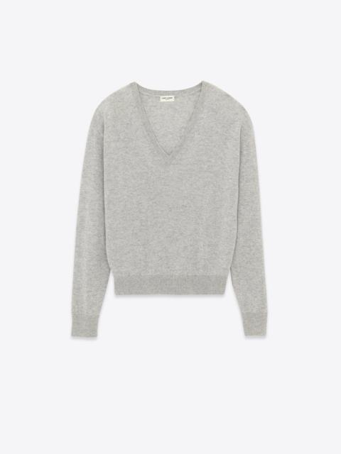 v-neck sweater in cashmere
