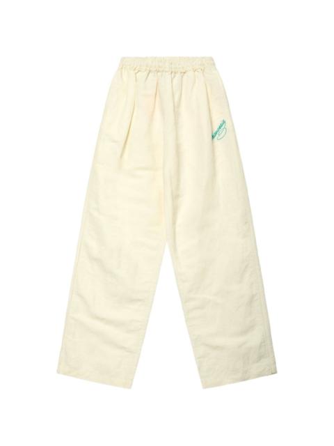 WILLY CHAVARRIA elastic waistband embroidery trousers