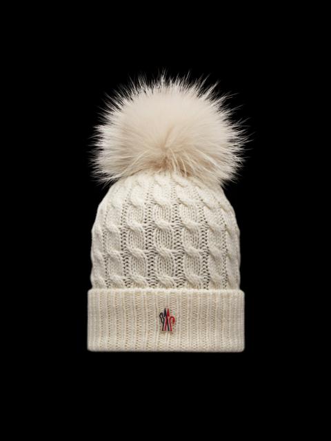 Moncler Wool Beanie With Pom Pom