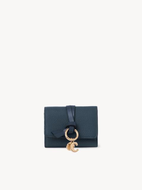 Chloé MINI ALPHABET TRI-FOLD IN GRAINED LEATHER