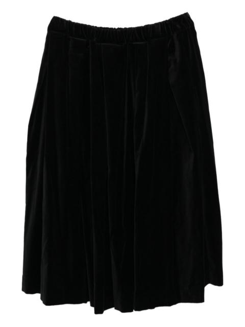 Comme des Garçons Comme des Garçons velvet pleated skirt