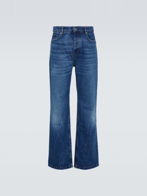 AMI Paris Bleached mid-rise straight jeans