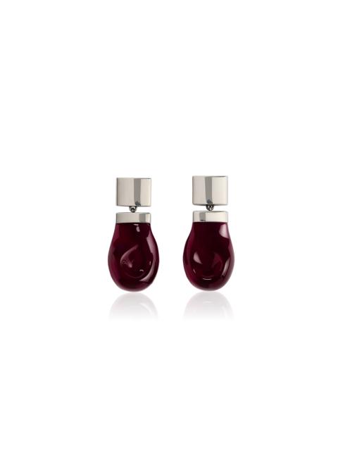 KHAITE Keefe Resin Earrings red