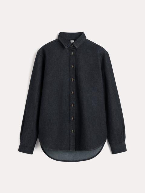 Totême Signature denim shirt dark indigo