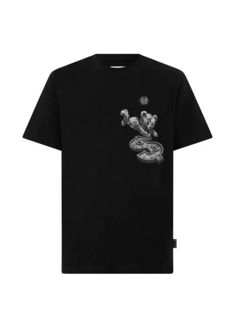 PHILIPP PLEIN Philipp Plein Teddy Dollar-patch T-shirt