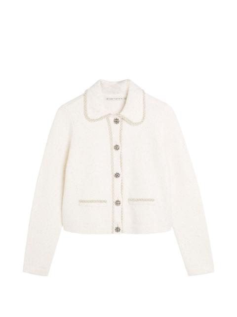 Alice + Olivia Noella embellished-knit jacket