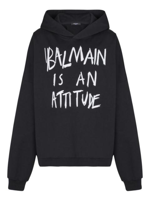 Balmain long-sleeved cotton hoodie