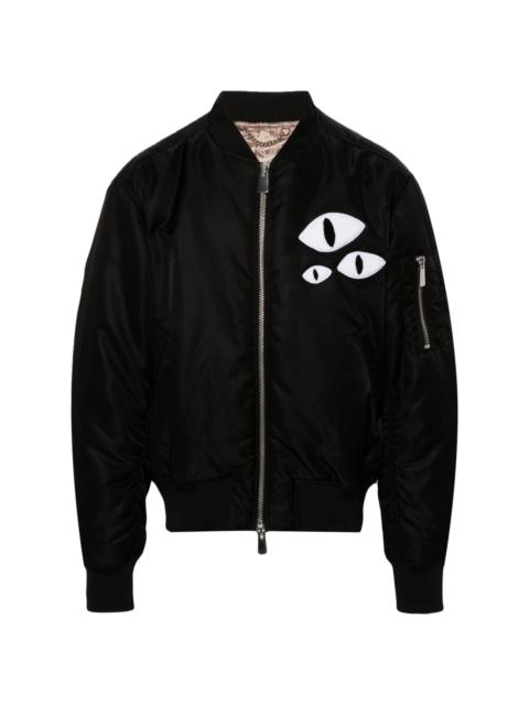 CHARLES JEFFREY LOVERBOY eye-patch padded bomber jacket