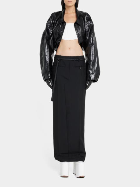 Marc Jacobs Long Trouser Skirt with Skinny Leather Belt