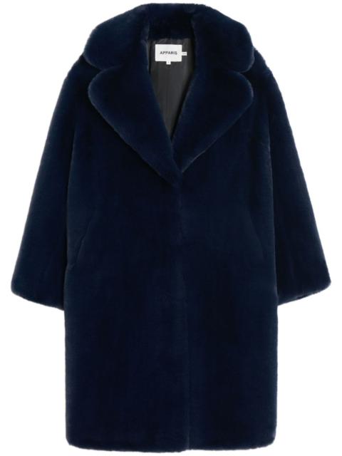 APPARIS Steffi wide-lapels faux-fur coat