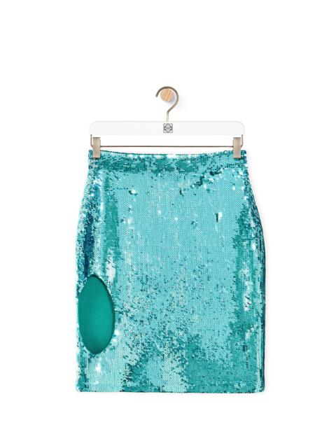 Loewe Sequin cut-out skirt in viscose
