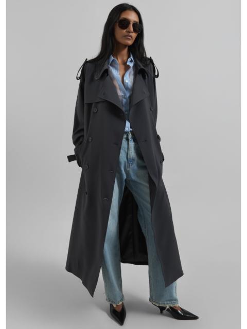 The Frankie Shop Veyron Trench Coat - Storm Grey
