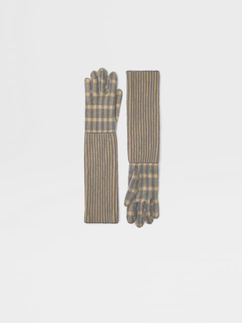 ZEGNA LIGHT TAUPE OASI CASHMERE GLOVES