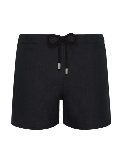 Vilebrequin Men's Linen Swim Shorts - Black