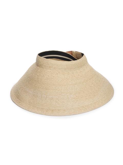 rag & bone Women's Meredith Rollable Raffia Visor - Natural Straw