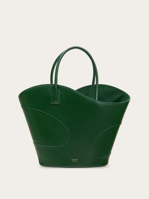 Tote bag with cut-out detailing