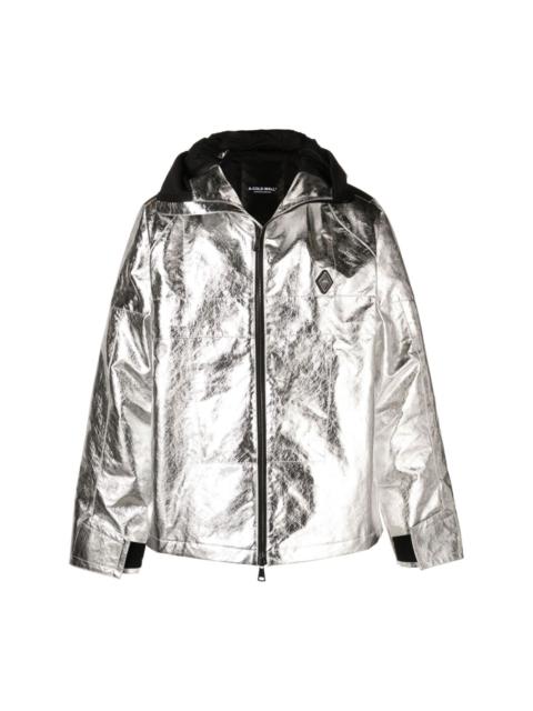 A-COLD-WALL* logo-plaque reflective hooded jacket
