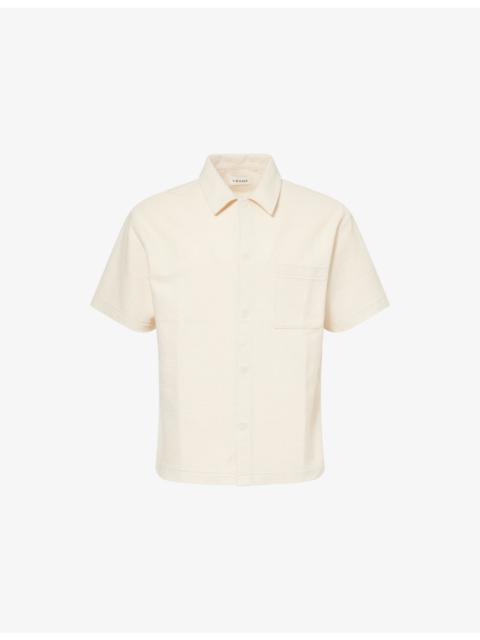FRAME Patch-Pocket Short-Sleeve Cotton Shirt