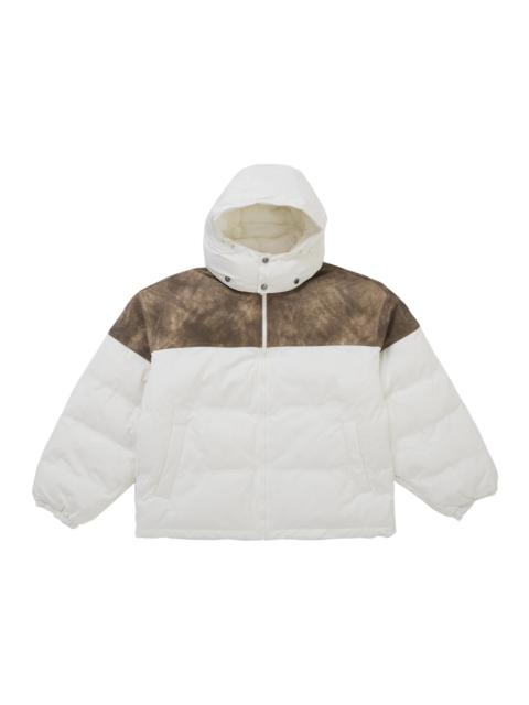 Supreme Supreme Leather Yoke Puffer Jacket White