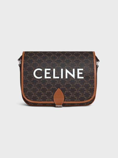 CELINE Messenger Folco in Triomphe Canvas with Celine print