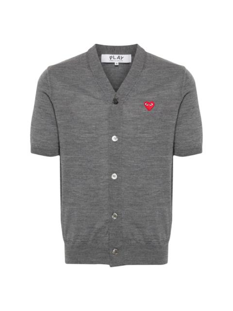 Comme des Garçons PLAY 하트패치 모직 카디건