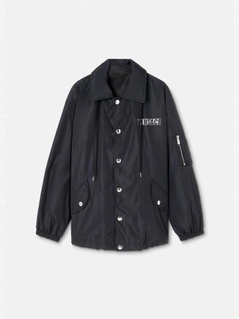 VERSACE Nylon Graphic Logo Jacket
