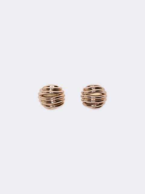 Max Mara Wavy metal earrings - BRONZE