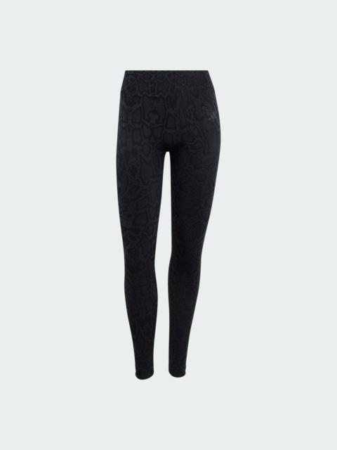 adidas Workout Essentials Knit Snake Full Length Leggings