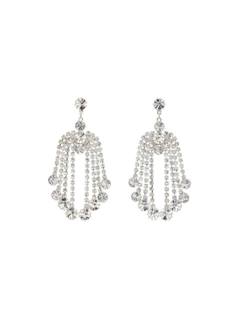 Silver Crystal Drop Earrings